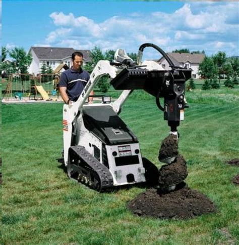 skid steer rental with auger|walk behind auger rental.